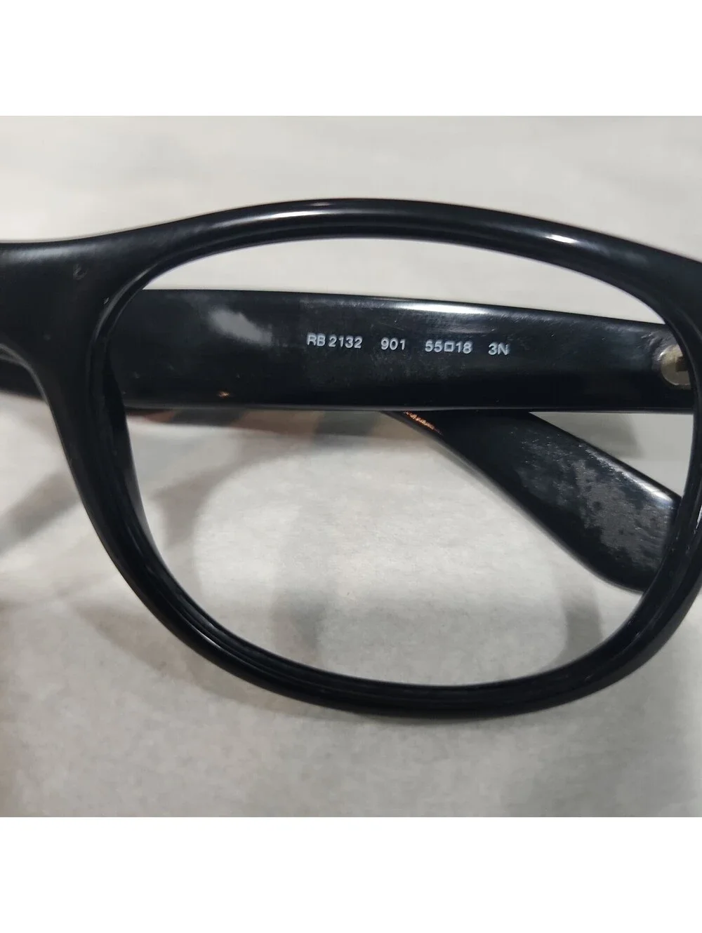 Ray Ban RB2132 901 New Wayfarer Black Sunglasses Frame 55/18